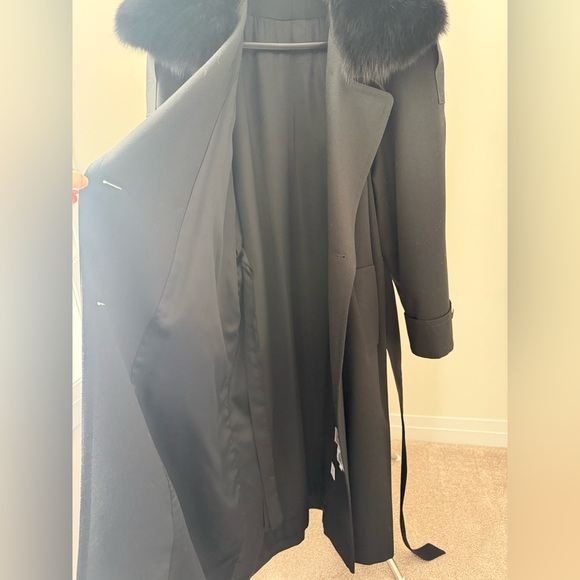 Vintage wool&fur trench coat - Picture 9 of 10